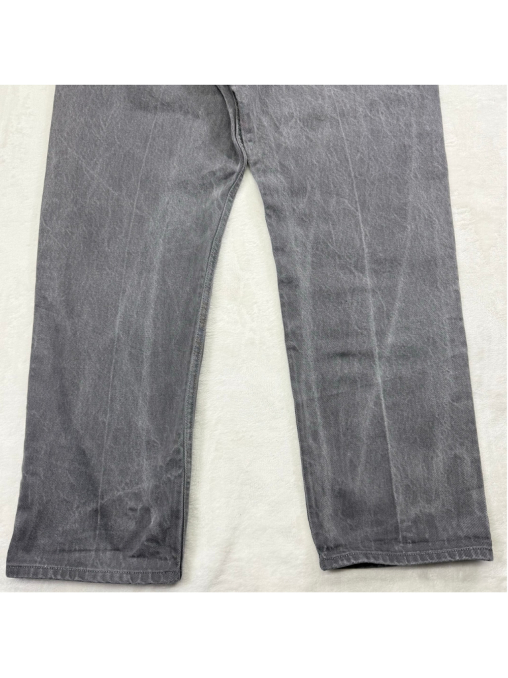 Men's Levi's 501 40x32 Button Fly Straight Leg Grey Jeans - Picture 8 of 12